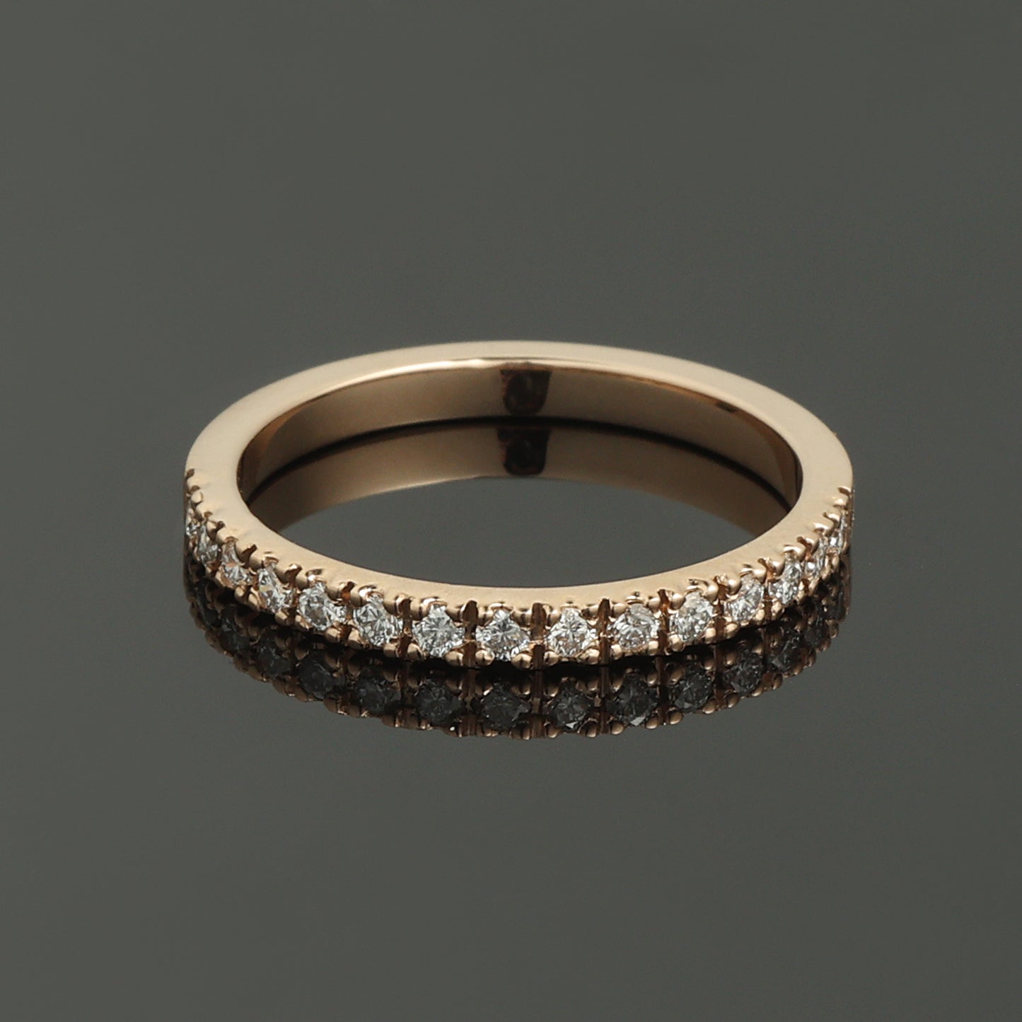 Gredzens ar Dimantiem 0.51 ct, Sarkanais zelts 585° (14K) 