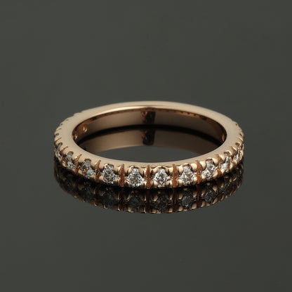 Gredzens ar Dimantiem 0.40 ct, Sarkanais zelts 585° (14K) 