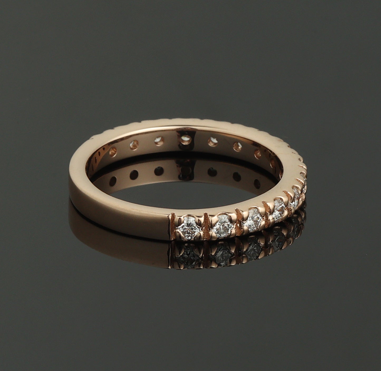 Gredzens ar Dimantiem 0.40 ct, Sarkanais zelts 585° (14K) 