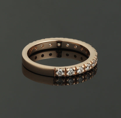 Gredzens ar Dimantiem 0.40 ct, Sarkanais zelts 585° (14K) 