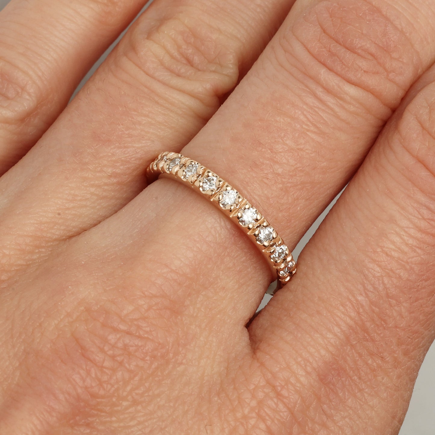 Gredzens ar Dimantiem 0.40 ct, Sarkanais zelts 585° (14K) 