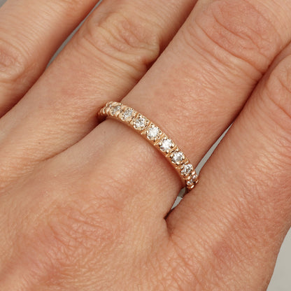 Gredzens ar Dimantiem 0.40 ct, Sarkanais zelts 585° (14K) 