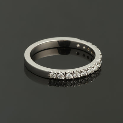 Gredzens ar Dimantiem 0.31 ct, Baltais zelts 585° (14K) 