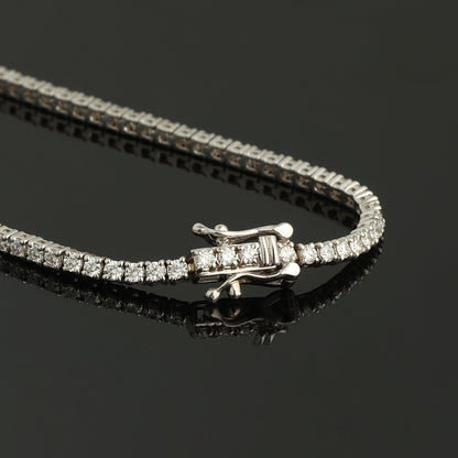 Tenisa aproce ar Dimantiem 2.01 ct, Baltais zelts 585° (14K)