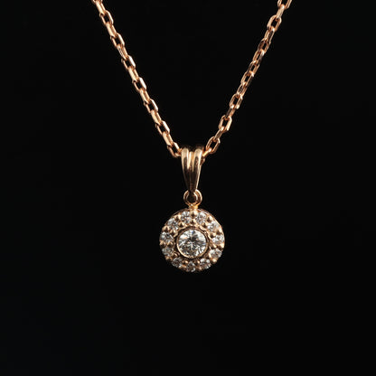 Kulons ar Dimantiem 0.20 ct, Sarkanais zelts 585° (14K)