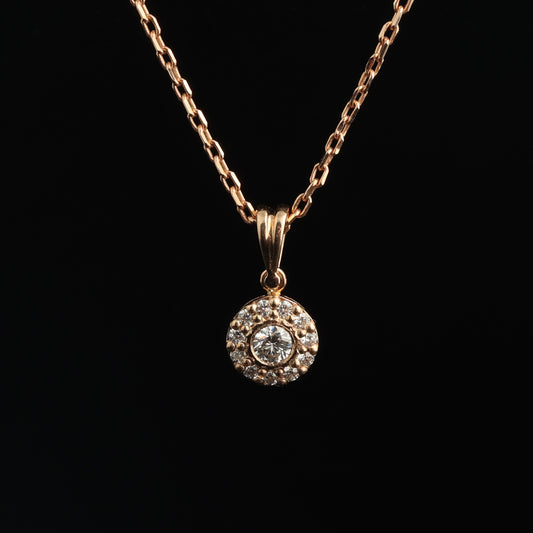 Kulons ar Dimantiem 0.20 ct, Sarkanais zelts 585° (14K)