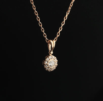 Kulons ar Dimantiem 0.20 ct, Sarkanais zelts 585° (14K)