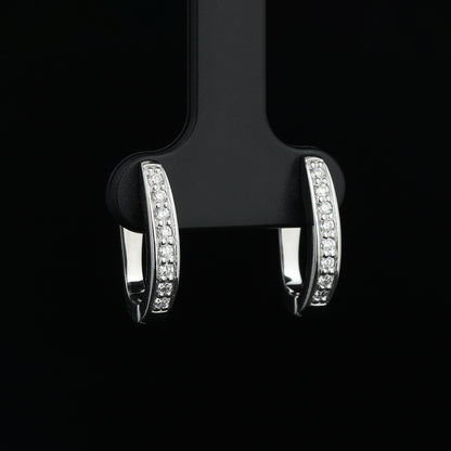 Auskari ar Dimantiem 0.25 ct, Baltais zelts 585° (14K)