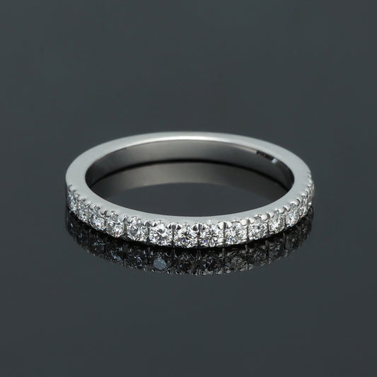 Gredzens ar Dimantiem 0.40 ct, Baltais zelts 585° (14K) 