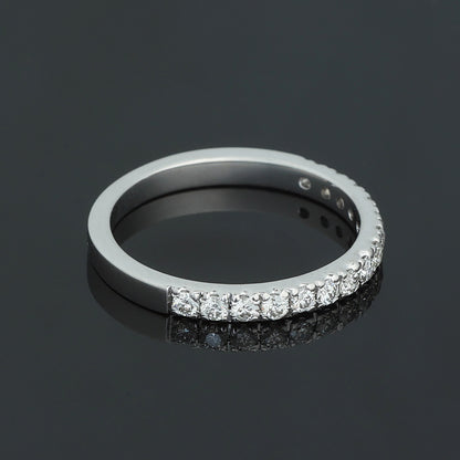 Gredzens ar Dimantiem 0.40 ct, Baltais zelts 585° (14K) 