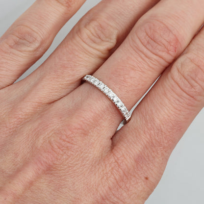 Gredzens ar Dimantiem 0.40 ct, Baltais zelts 585° (14K) 