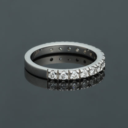 Gredzens ar Dimantiem 0.65 ct, Baltais zelts 585° (14K) 