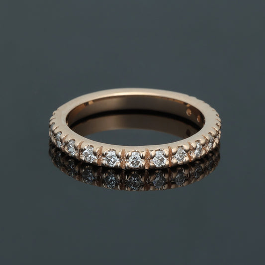 Gredzens ar Dimantiem 0.55 ct, Sarkanais zelts 585° (14K) 