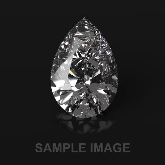 Dimants 0,5 ct Natural, Pear Cut, F VS2 GIA 