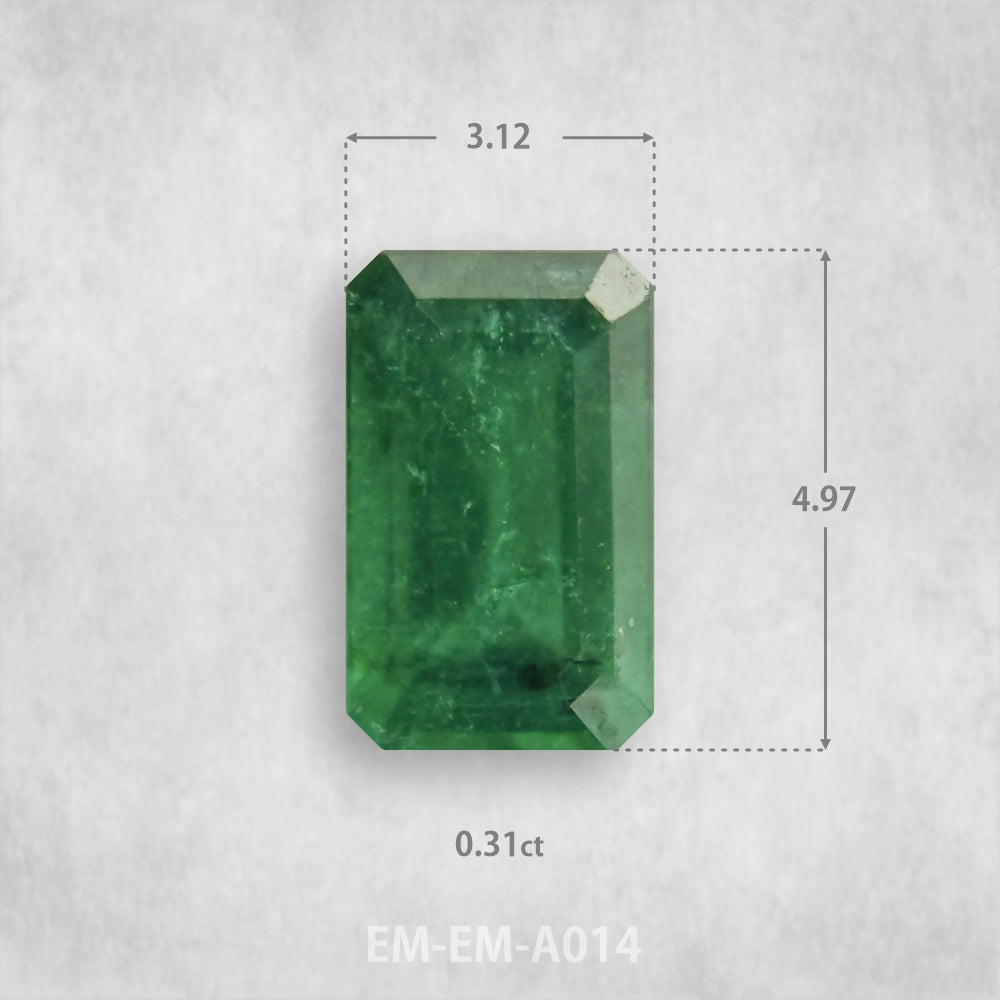 Emerald 0.31ct Natural, Emerald cut