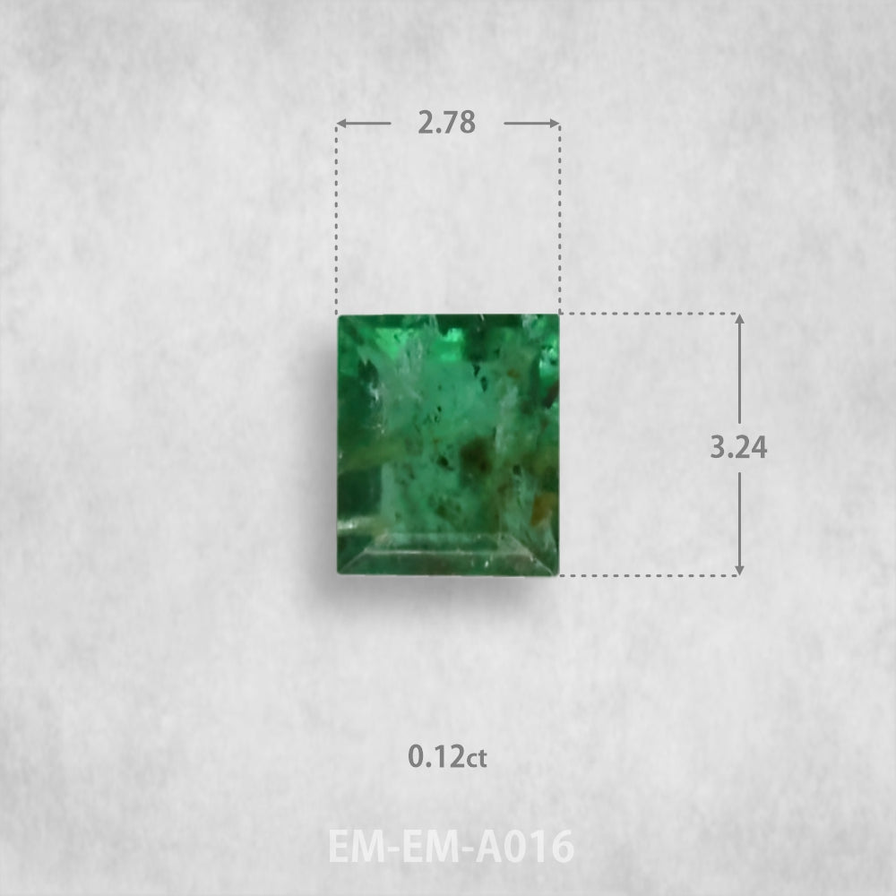 Изумруд 0,12 карата натуральный, изумрудная огранка 